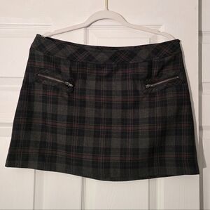 Vintage 2000s Gray Plaid Gap Mini skirt Size 14